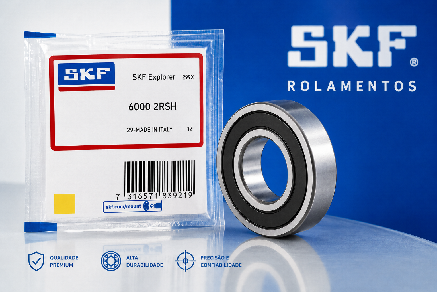 ROLAMENTO 6000 2RSH SKF