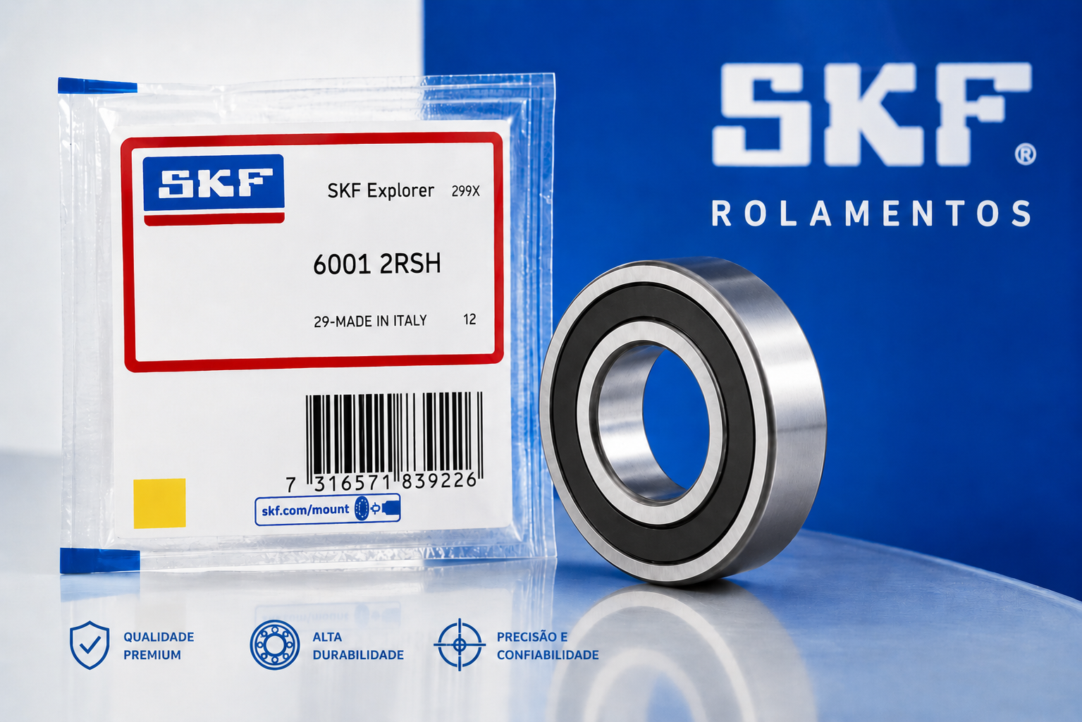 ROLAMENTO 6001 2RSH SKF