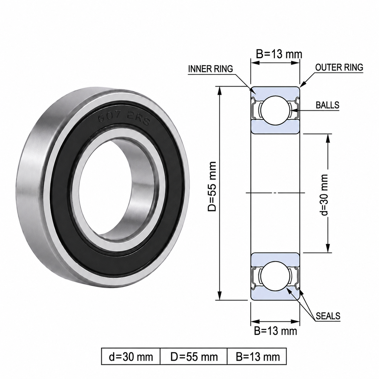ROLAMENTO 6006 2RS GBR - Imagem 2